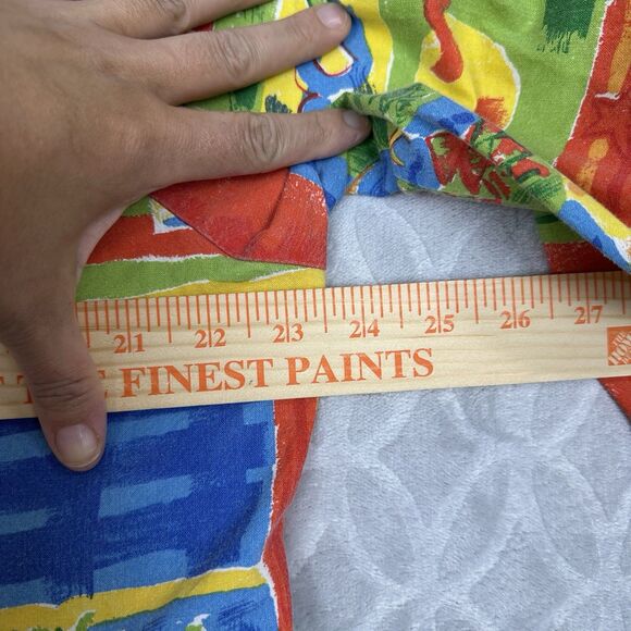 Vtg Coldwater Creek Top Womens L Colorful Tropical Boxy Button Shirt Art to Wear - Picture 11 of 13